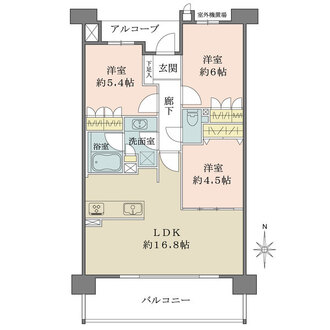 ジオ・ウェリス西宮北口の間取図