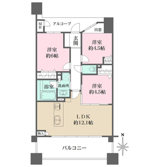ネバーランド伊丹中央の間取図