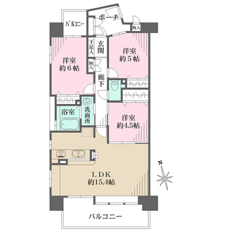エステムコート西宮今津の間取図