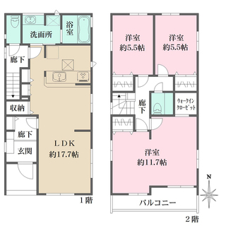 1号棟の間取図