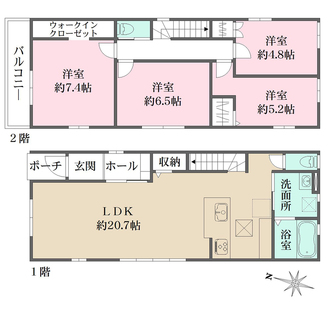 4号棟の間取図