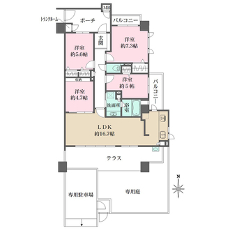 ローレルコート立花町の間取図