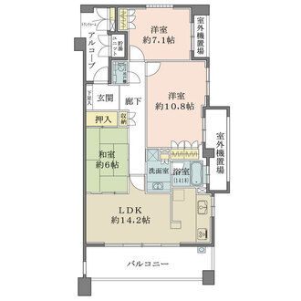 フロントレジデンス西宮北口の間取図