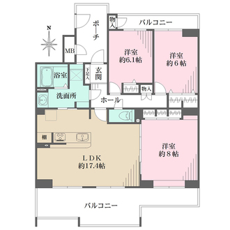 武庫川第２三番街の間取図