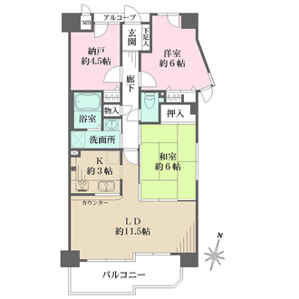 エーベル塚口の間取図