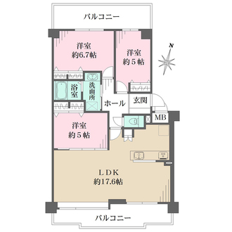 フラワータウン・アミル21　アマリリス館の間取図