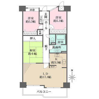 ジークレフ武庫川公園の間取図