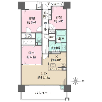 ジオ西宮北口ガーデンズの間取図