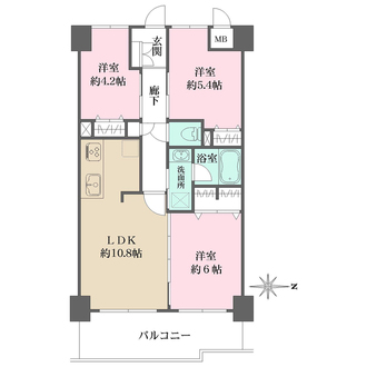 藤和シティホームズ武庫之荘の間取図
