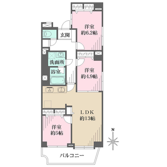 阪急新仁川マンションの間取図