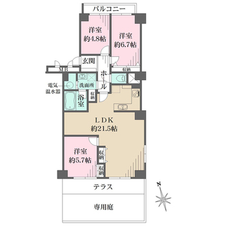 武庫川サニーハイツの間取図