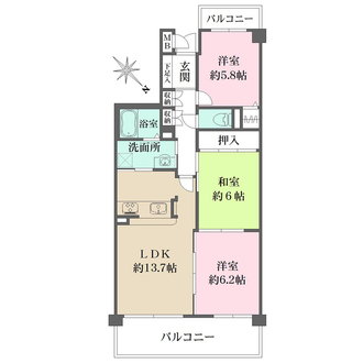ダイアパレス宝塚月見山の間取図