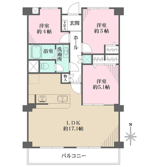 阪急仁川マンションの間取図
