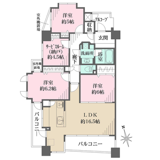 パークスクエア宝塚フォレストタワーの間取図