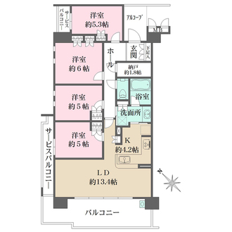 ファインシティ甲子園ノースレジデンスの間取図