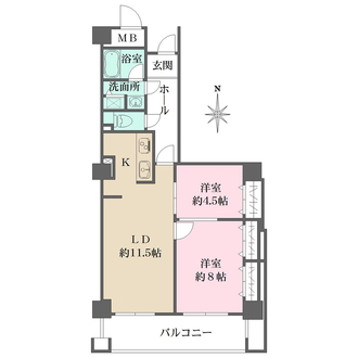 ヴィエント西宮の間取図