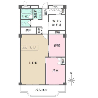 逆瀬川グリーンハイツの間取図