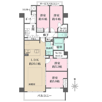 イニシア西宮北口の間取図