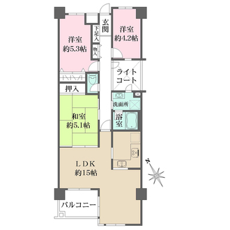 フォルム逆瀬川の間取図