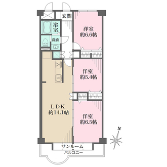 イトーピア武庫之荘の間取図