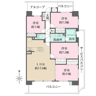 クレヴィア武庫之荘の間取図