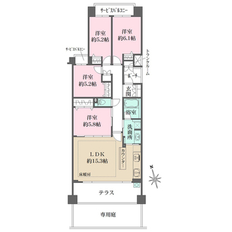 ステイツ甲子園グランプレイスの間取図