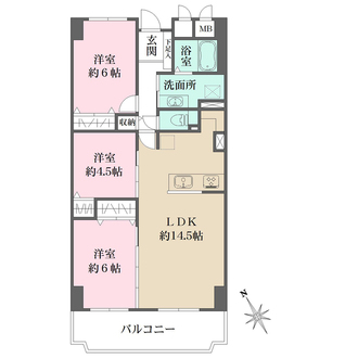 ローズハイツ宝塚の間取図