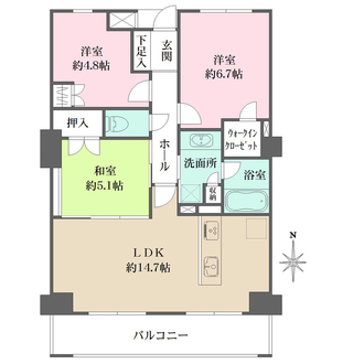 さきタワー・サンクタス尼崎駅前の間取図