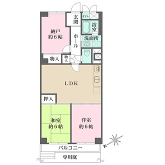 日興甲東園スカイマンションの間取図