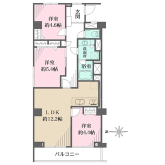 阪急仁川マンションの間取図