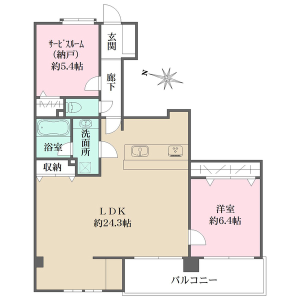パレ苦楽園口の間取図