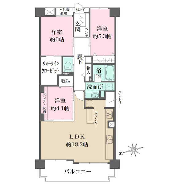 ディオレ夙川公園の間取図