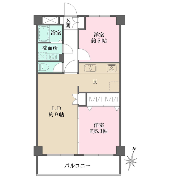 シャレード夙川の間取図