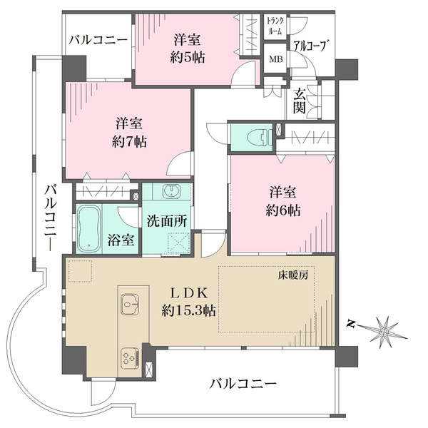 ワコーレ芦屋翠ヶ丘の間取図
