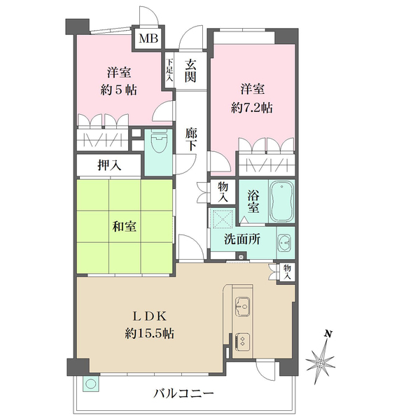 アルス芦屋川の間取図