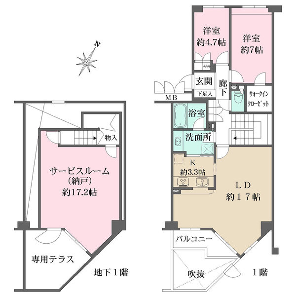 パーク・ハイム芦屋三条町ヒルズの間取図