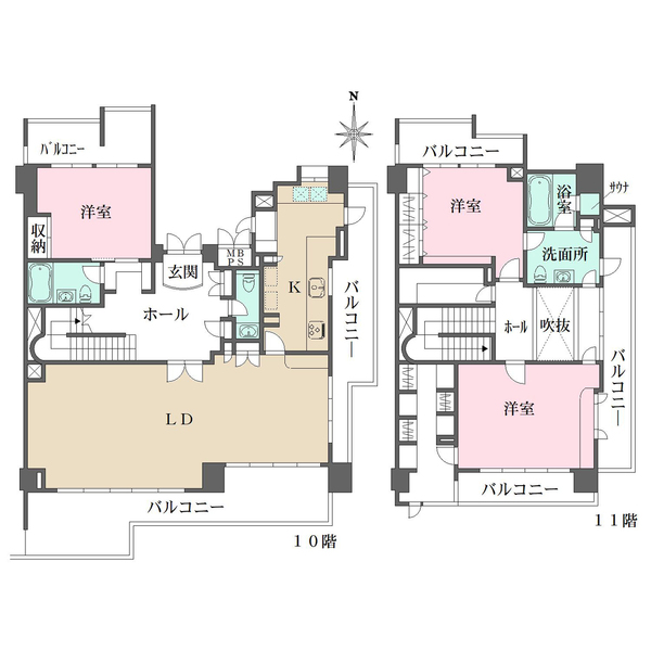 アクセシオ芦屋の間取図