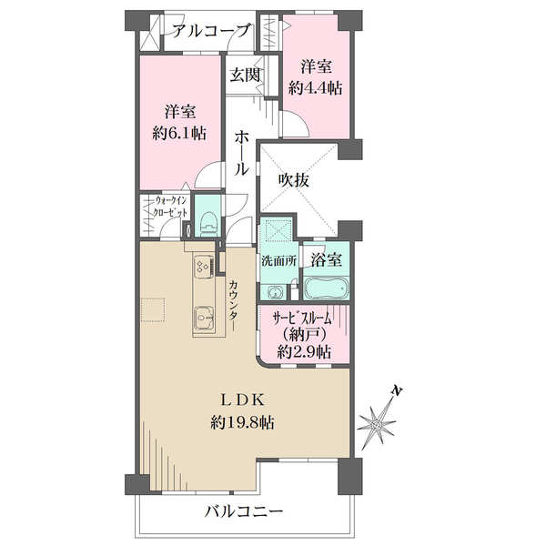 パーク・ハイム芦屋呉川町の間取図