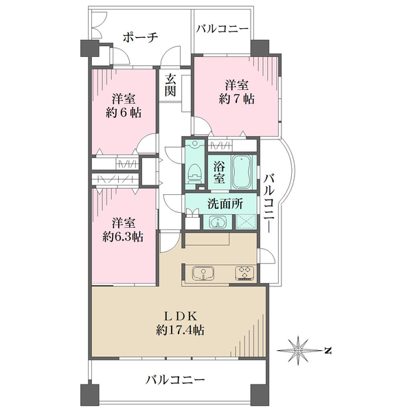 ファミール西宮・夙川公園の間取図