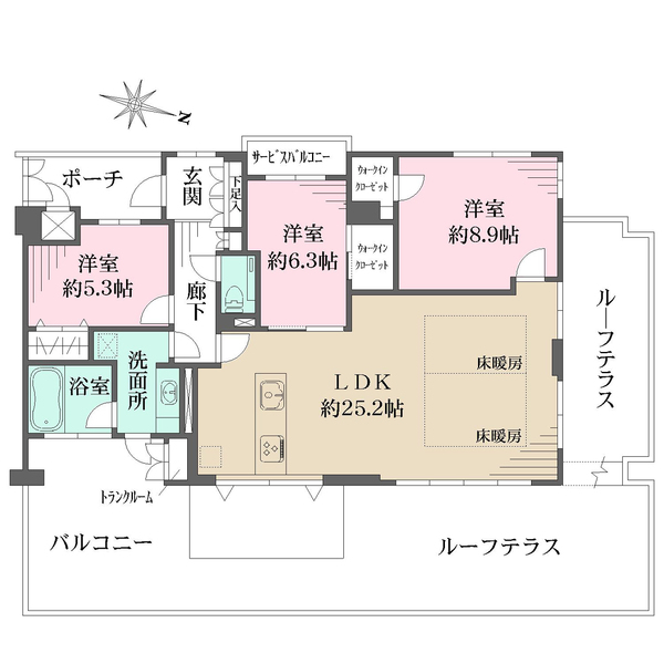 グラビスコート芦屋の間取図