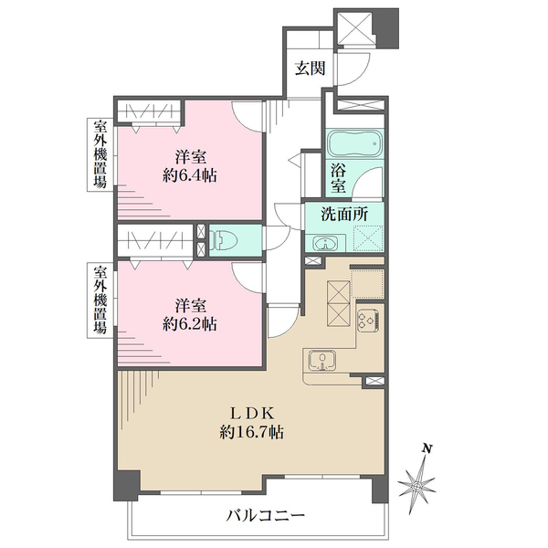 グランステイツ夙川アネックスの間取図