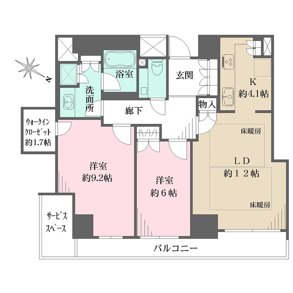 ザ・パークハウス芦屋川の間取図
