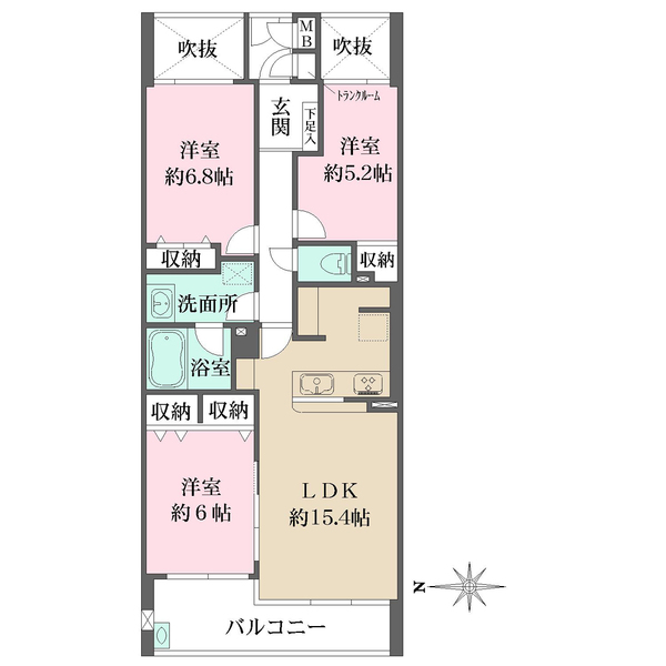 ルネラディウス芦屋川の間取図
