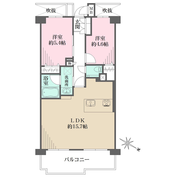 ルネ芦屋親王塚の間取図