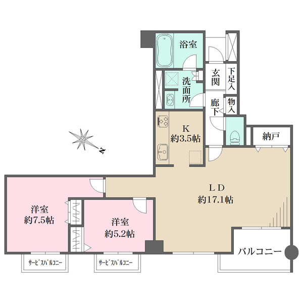 ネオカレント芦屋の間取図