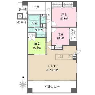 ゼファー夙川香櫨園の間取図