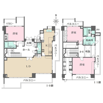 アクセシオ芦屋の間取図