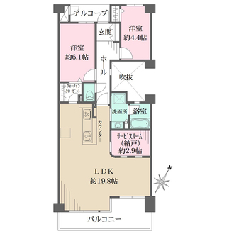 パーク・ハイム芦屋呉川町の間取図