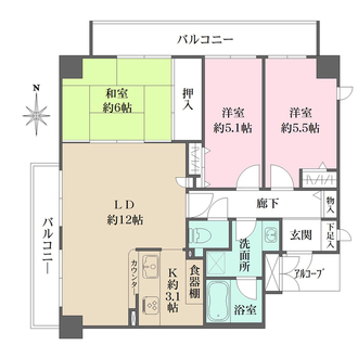 ファミール夙川の間取図