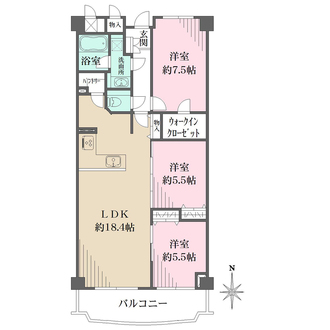 ローズハイツ夙川の間取図